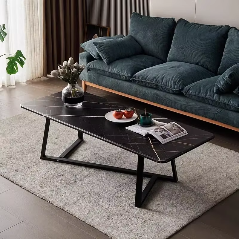 Custom Square Coffee Table Modern Light Luxury Simple Living Room Small Table Home Office Leisure Coffee Table