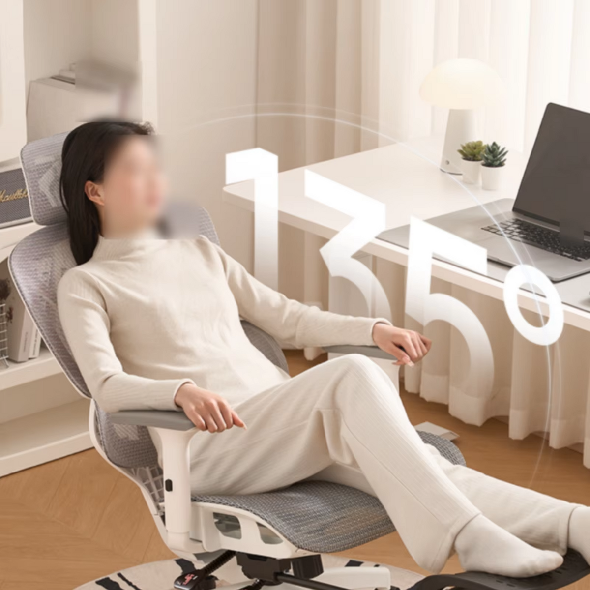 Mesh Office Chair High Back Reclining Ergonomic Work Chair with Adjustable Headrest for Executive Office Furniture